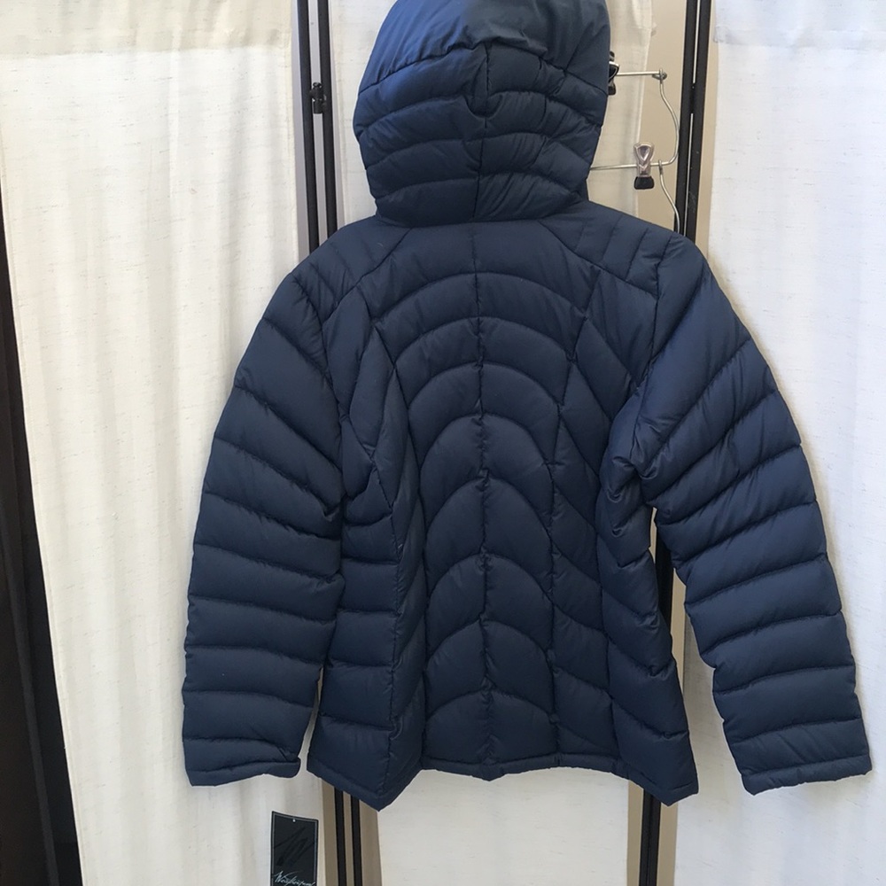 NEW Down Winter coat by Weather Proof( Large)blue -grey with hood - Picture 4 of 10